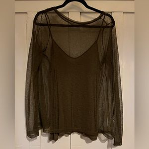 Zara size L long sleeve and tank combo